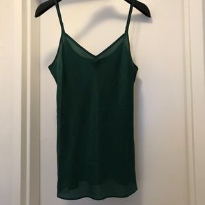Green 100% silk J.Crew collection cami (small)